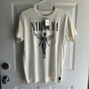 Free People and Nirvana by TRUNK LTD Tshirt SZ M white/cream color NWT